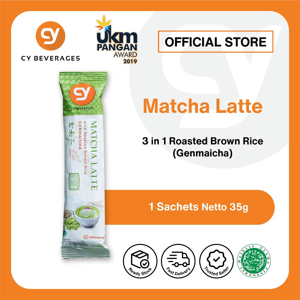 

CY Matcha Latte with Roasted Brown Rice (Genmaicha Latte) - 1 Stick 35g