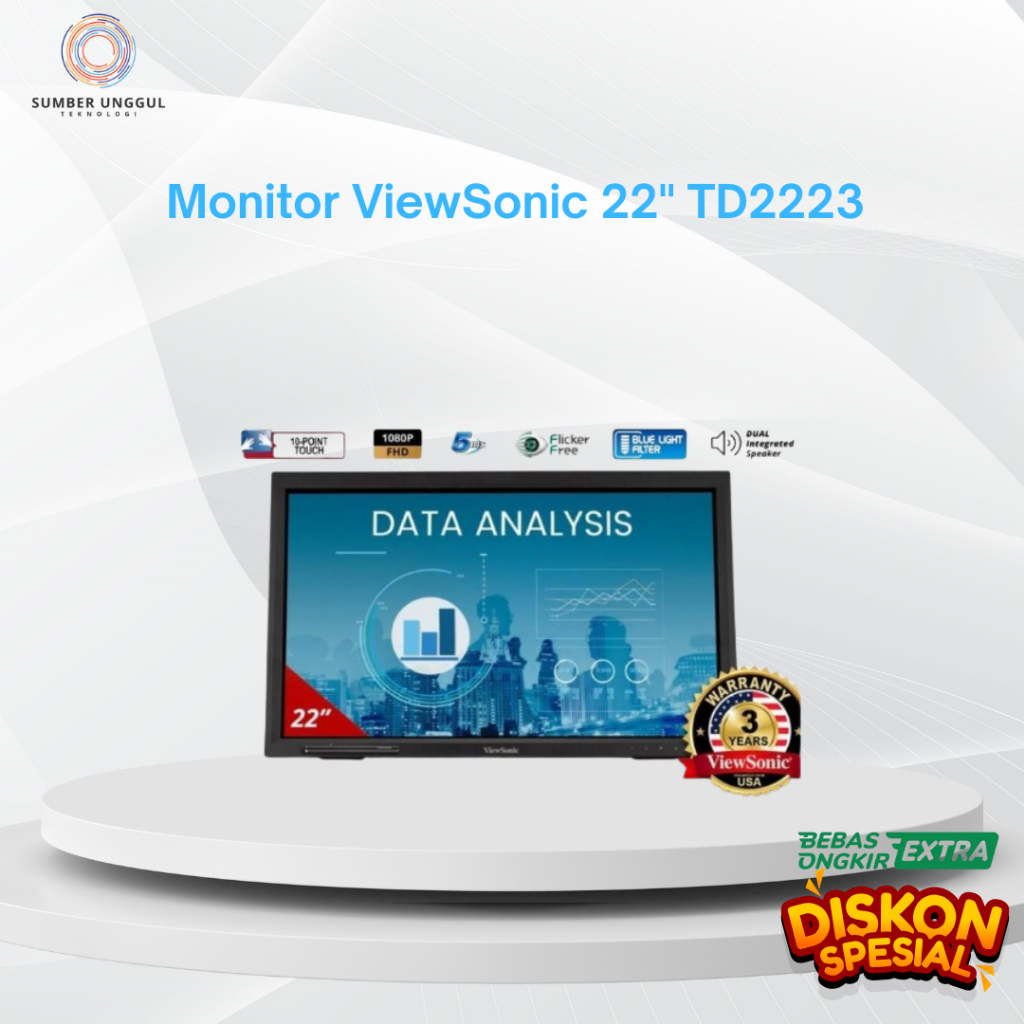 Monitor ViewSonic 22” IR Touch Monitor TD2223/TD2223-2 - Monitor ViewSonic 22" TD2223-2 VA