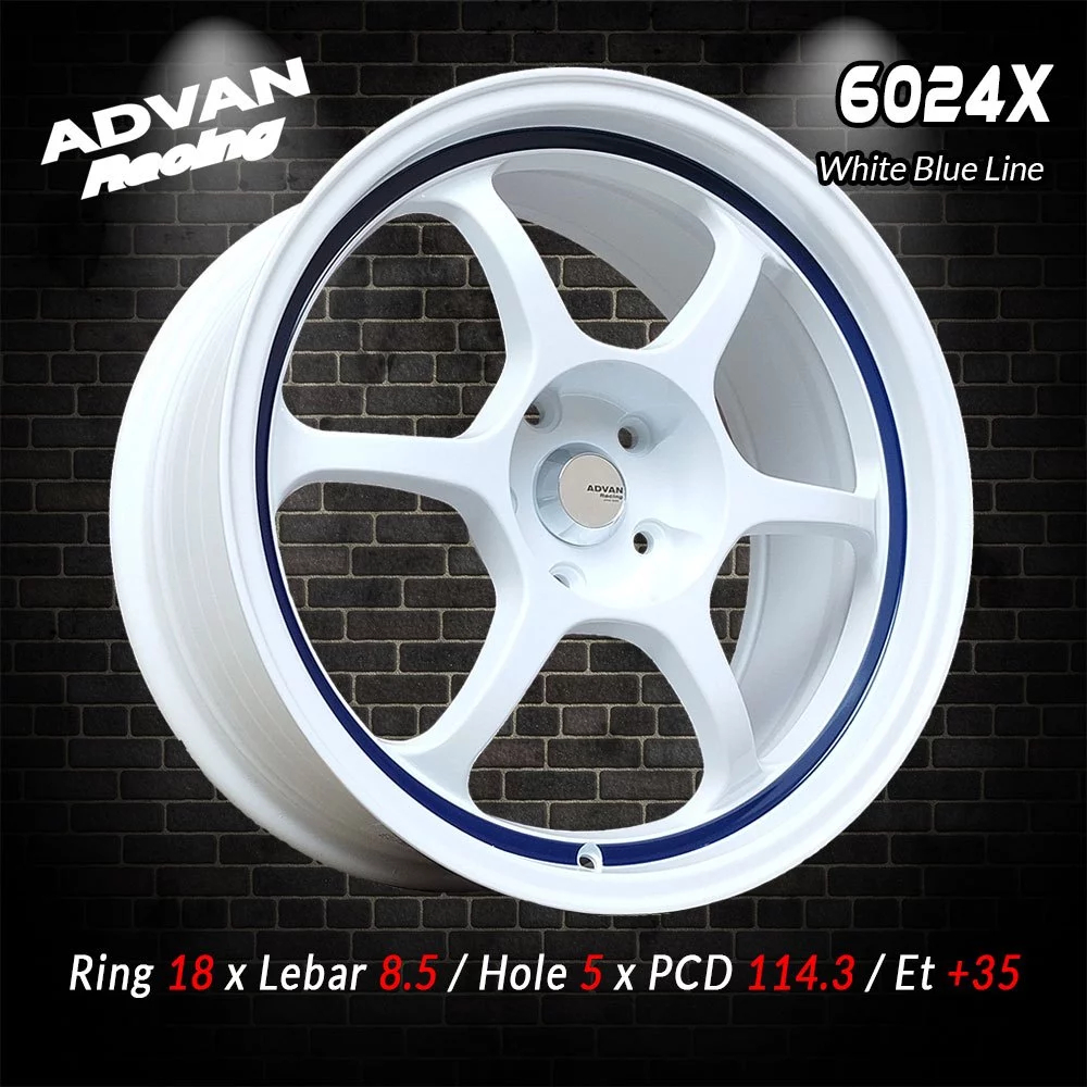 Velg Mobil Racing ADVAN Palang 6 Ring 18 R18 PCD 5x114.3 (6024X PV008)