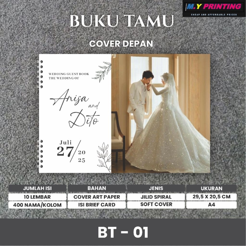 

Buku Tamu / Guest Book Custom Nama, Tanggal, dan Foto
