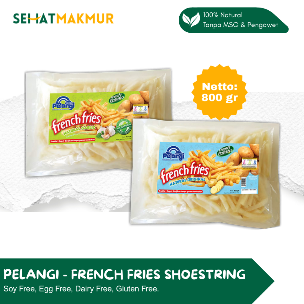 

Pelangi Healthy Frozen Food - French Fries Shoestring Original (Tanpa MSG & Pengawet)