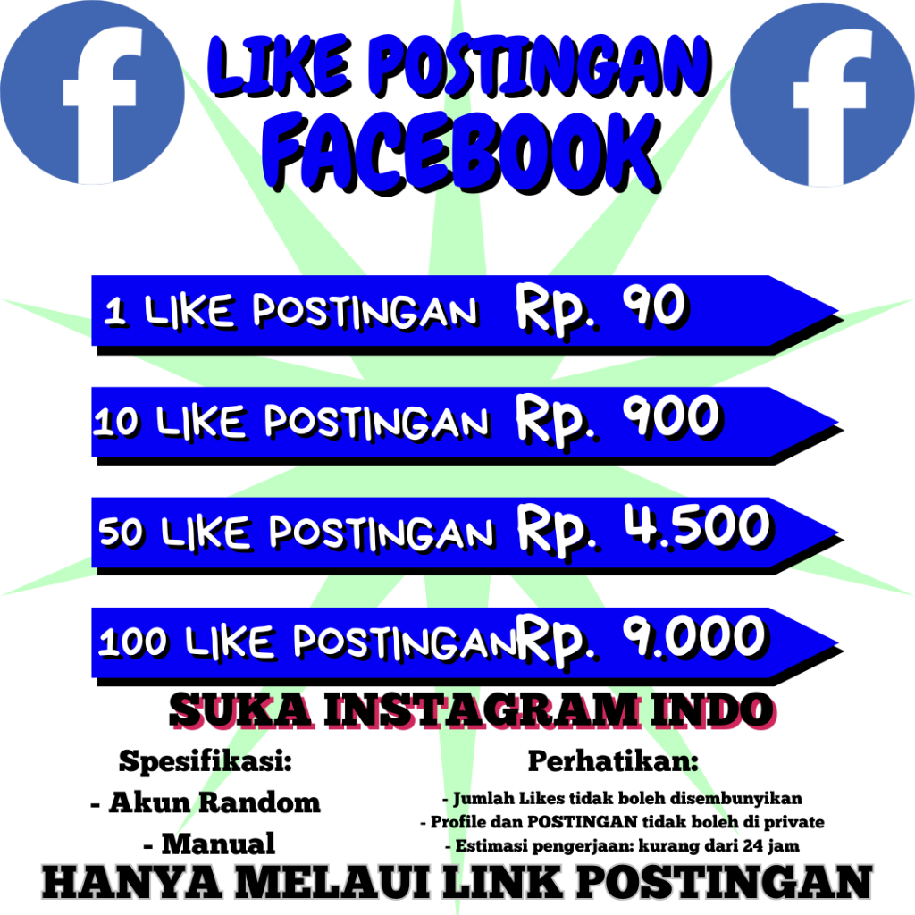 LIKE POSTINGAN FB TERMURAH DI SHOPEE