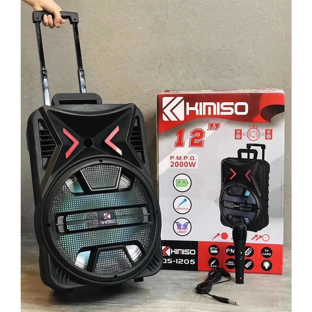 BRY11 / / Speaker wireless  bluetooth QS 1205 - 12 inch Led RGB Speaker Plus Microphone