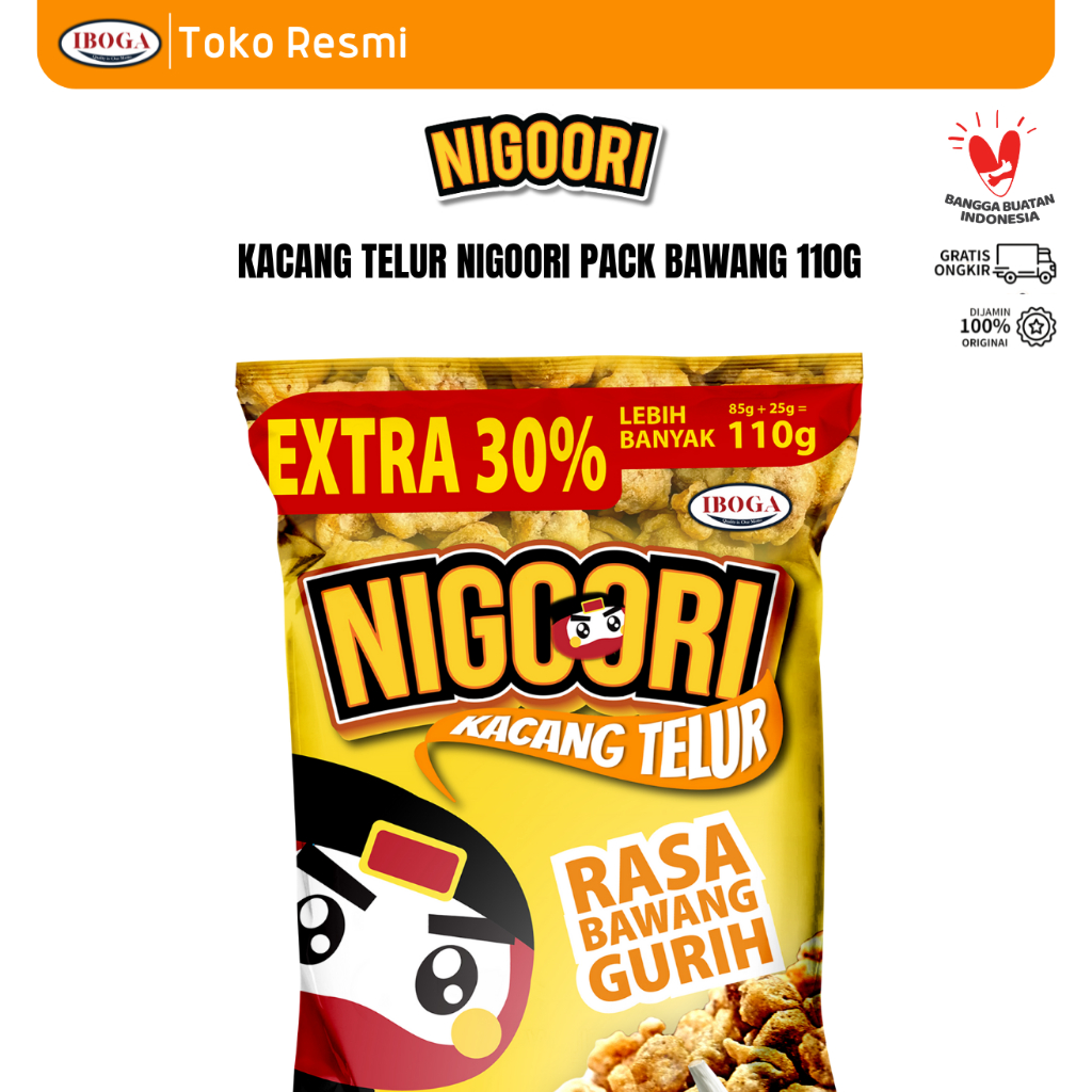 

KACANG NIGOORI KEMASAN 110G BAWANG , KACANG TELUR, KACANG GORENG, GURIH, CAMILAN, SNACK,