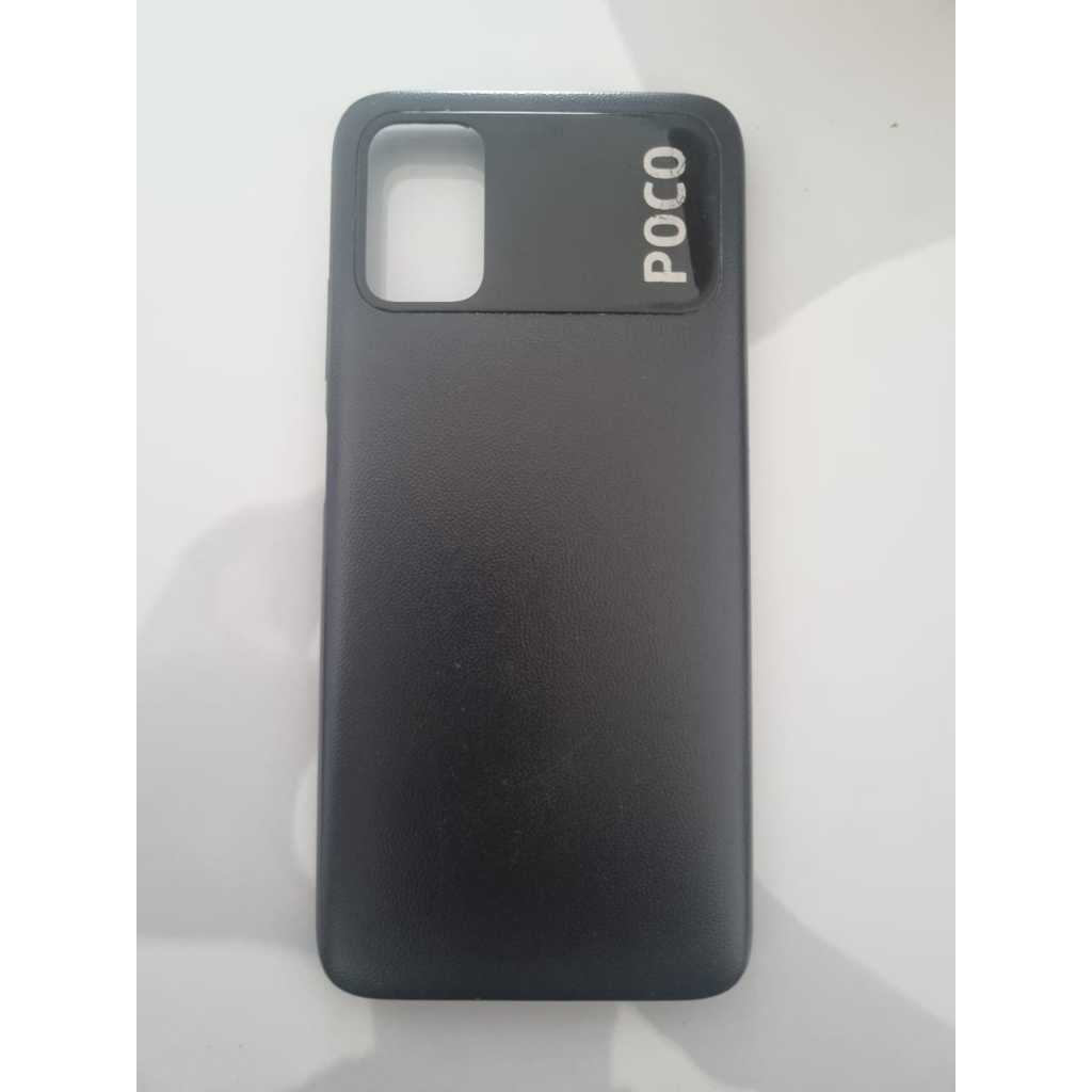BACKDOOR - BACKCOVER POCOPHONE POCO M3 ORIGINAL (2ND) SECOND BLACK