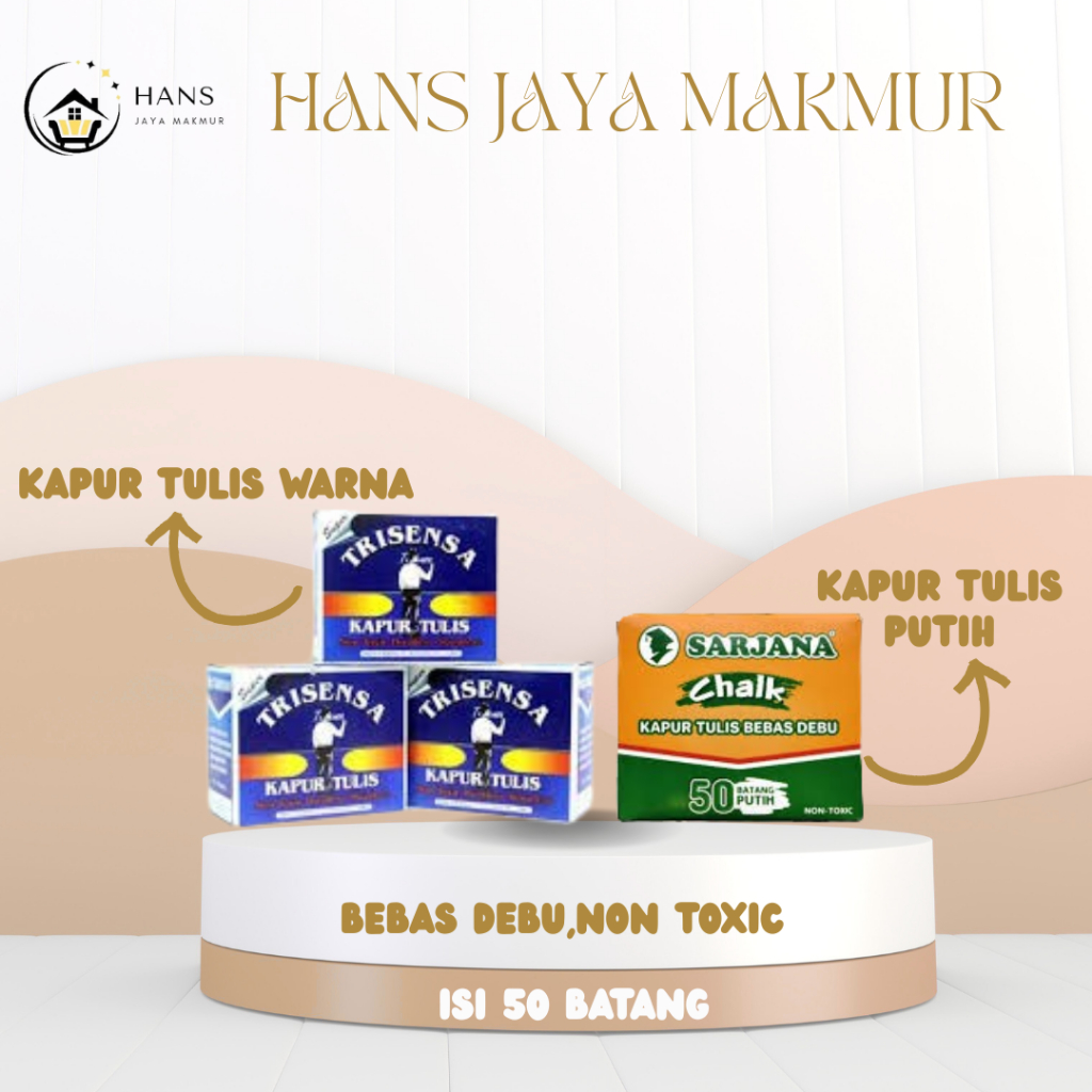 

KAPUR TULIS WARNA PUTIH TRISENSA / KAPUR TULIS