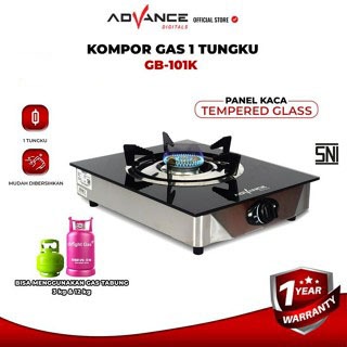 Quantum Electrolux - Kompor Gas Kaca 1 Tungku Advance Gb101K Kompor Tempered Glass