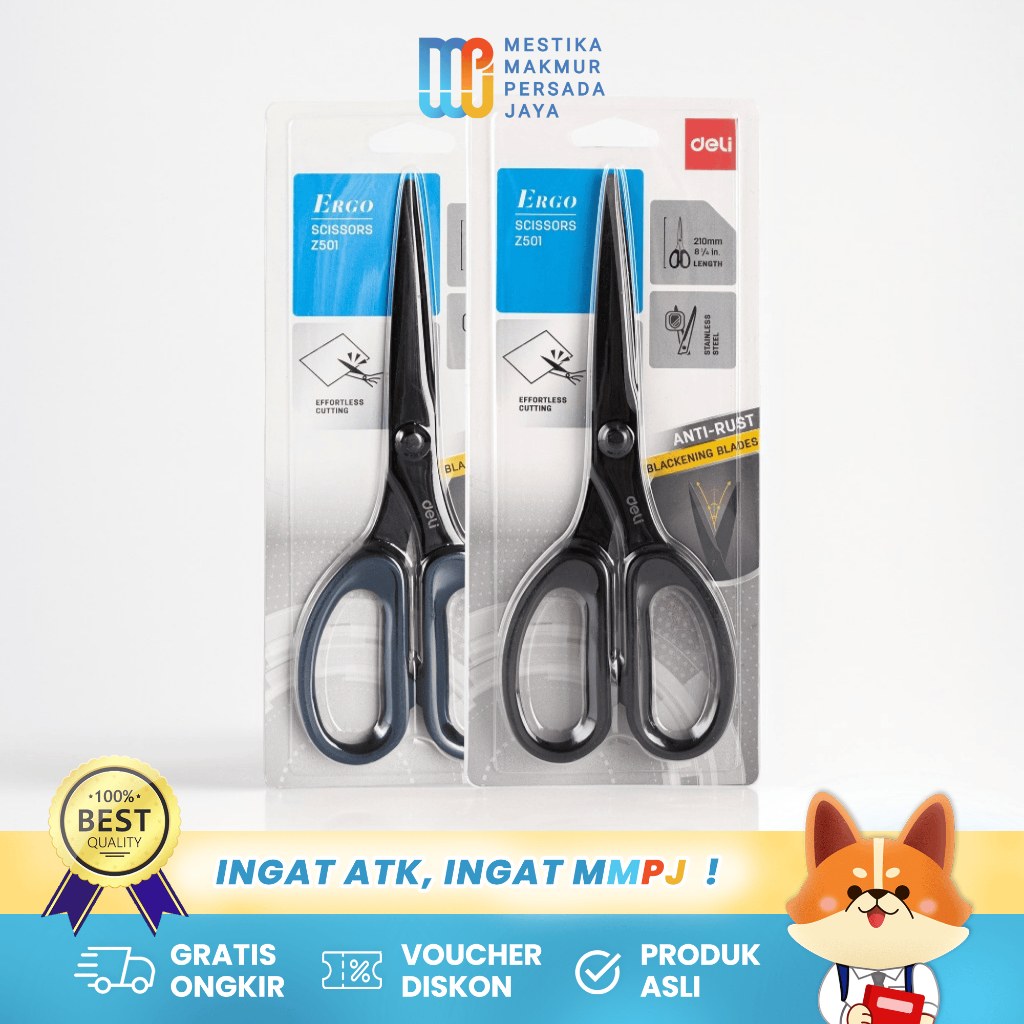 

Deli Gunting Serbaguna 200mm Stainless Steel Anti Karat Pisau Tajam Z501