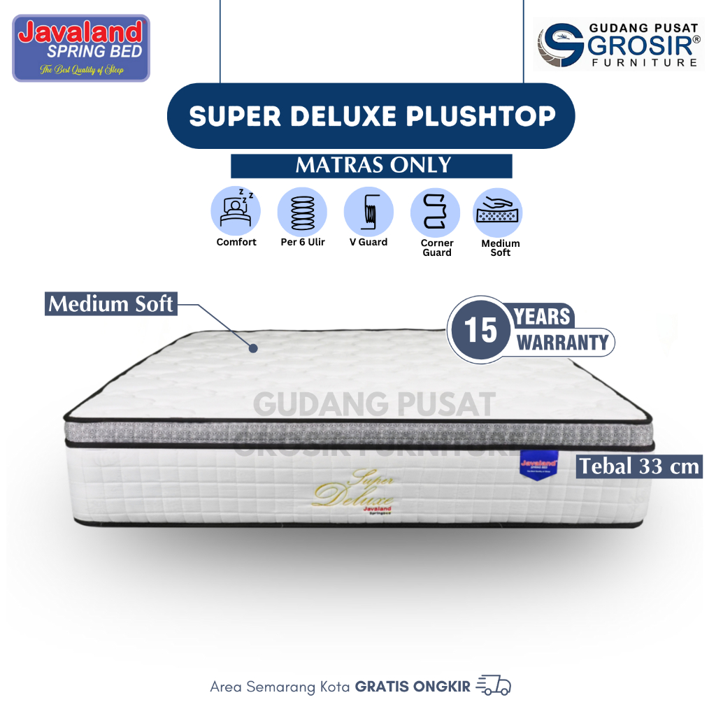 JAVALAND Spring Bed - Super Deluxe Plushtop - Matras