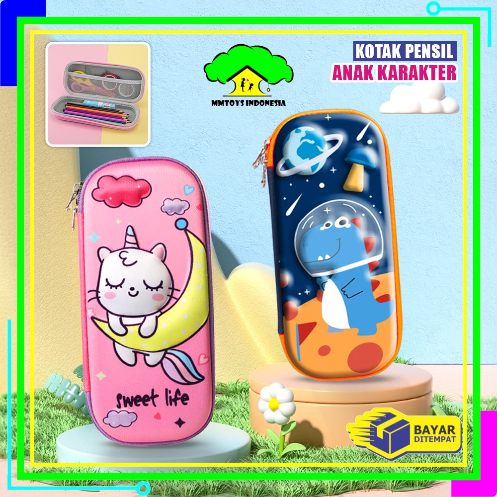 

MI-A39 Kotak Pensil 3D Karakter Timbul Tempat Pensil Anak Sekolah TK / Tempat Penyimpanan Alat Tulis Anti Air Import