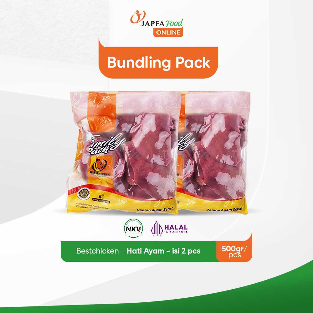 

Bestchicken Bundling Hemat Hati Ayam Bersih 500 gr - Isi 2 pack