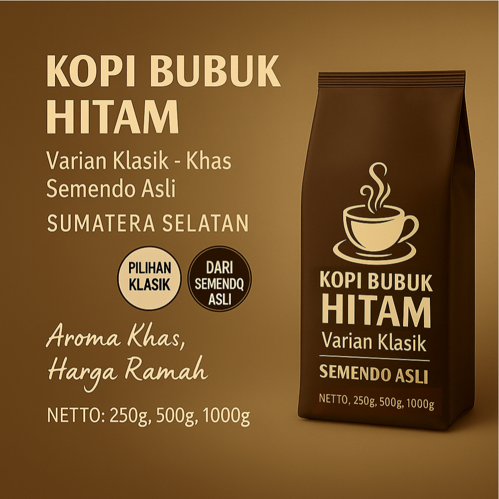 

Kopi Bubuk Semendo Klasik 250gr – Andalan Sehari-hari