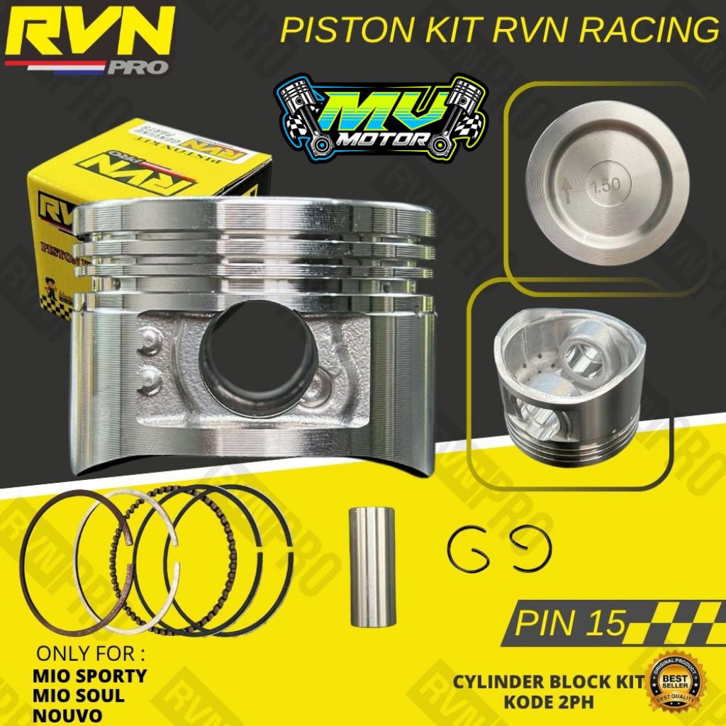 PISTON RING SEHER KIT RVN MIO SPORTY MIO SMILE MIO SOUL MIO LAMA NOUVO SIZE STANDAR STD 50 100 150 2