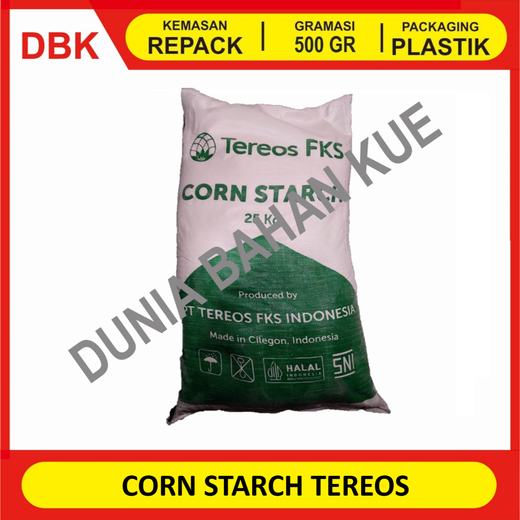 

TEREOS CORN STARCH TEPUNG MAIZENA / TEPUNG PATI JAGUNG TEREOS - REPACK 500 GR