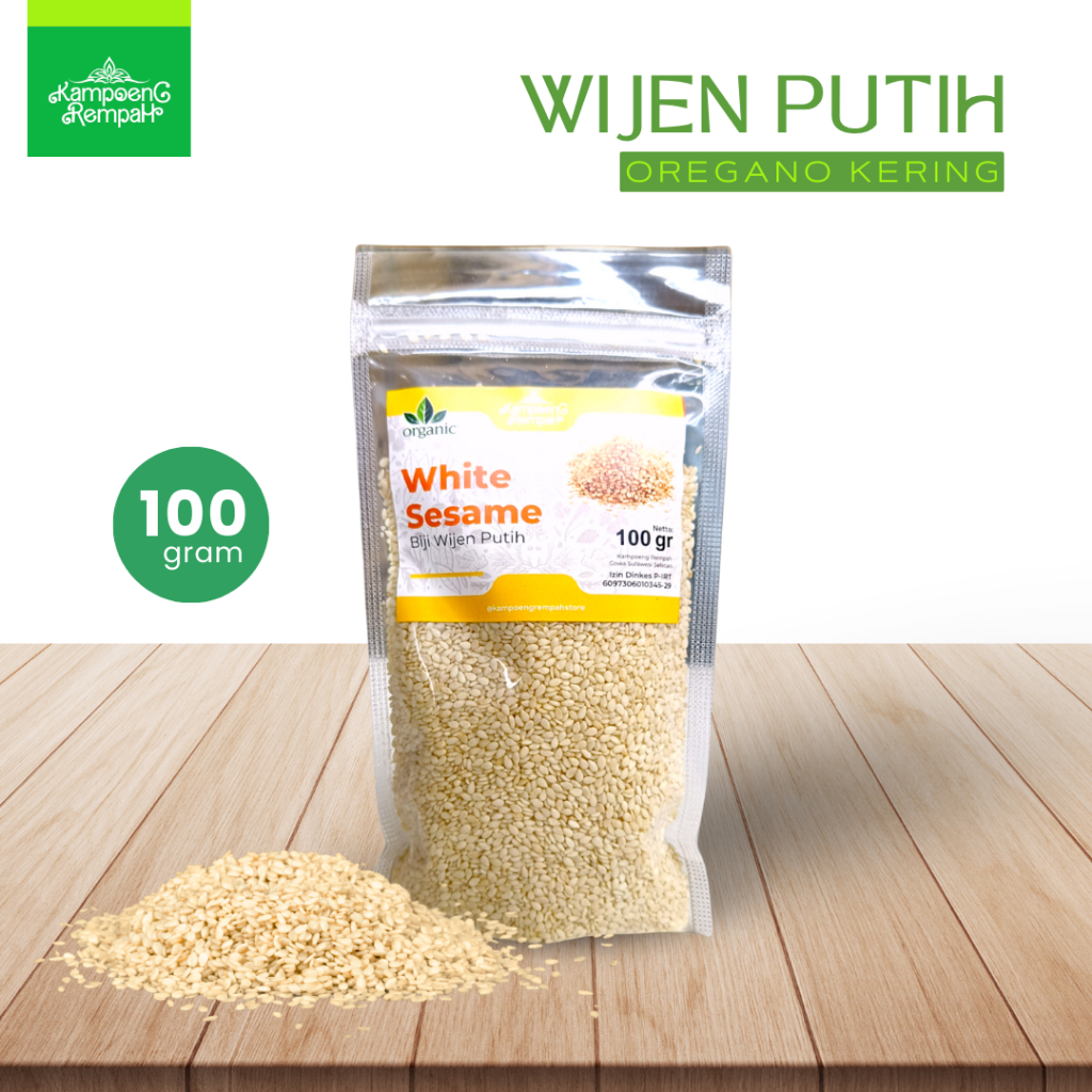 

Kampoeng Rempah - Wijen Premium 100 gram - Taburan Lezat Penuh Nutrisi
