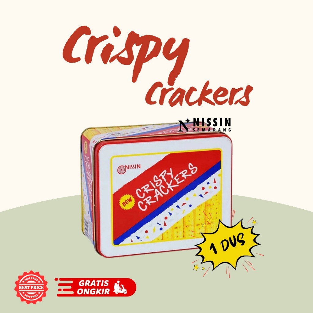 

Nissin Crispy Crackers 750g Nissin Crispy Crackers 1 KARTON isi 6 Kaleng