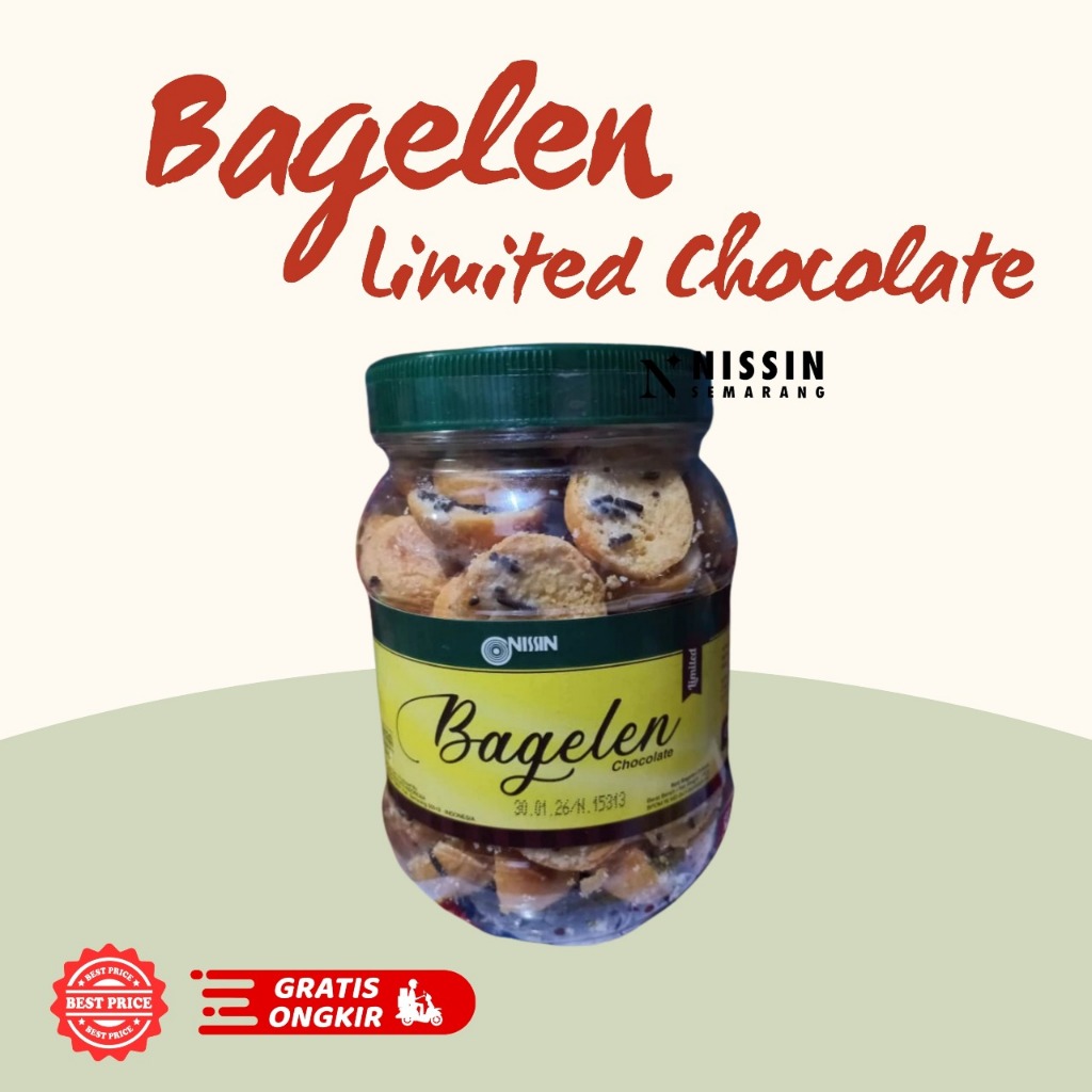 

Nissin Bagelen Chocolate Limited 150 gr Bagelen Coklat Toples