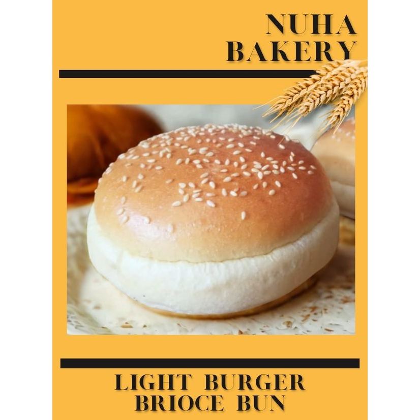 

Roti Light Burger Bun 8 cm - 40 gr - Burger Bun Dengan Topping Wijen dan Glaze