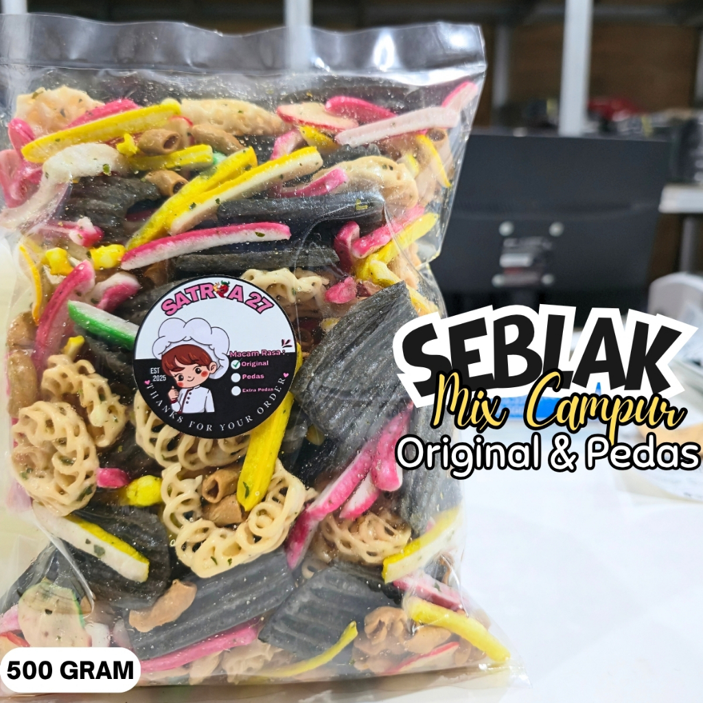 

Seblak mix/ seblak campur/ seblak pedas daun jeruk kemasan 500 gram