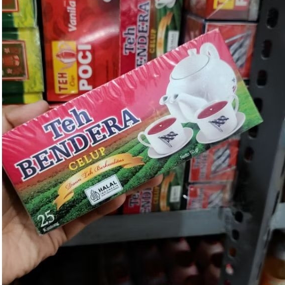 

(ABDILA) Teh Celup Bendera isi 25