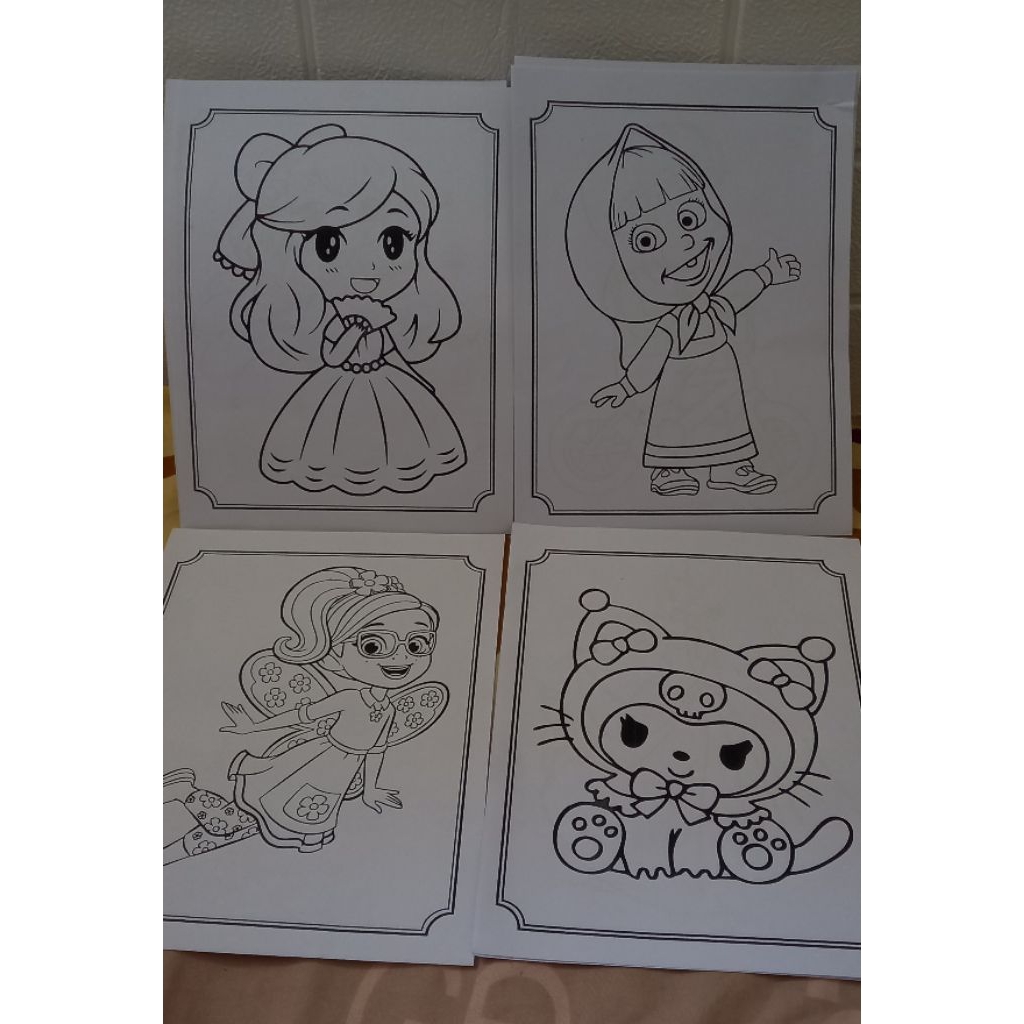 

kertas mewarnai bergambar karakter mix kartun,princess dll berbagai macam karakter