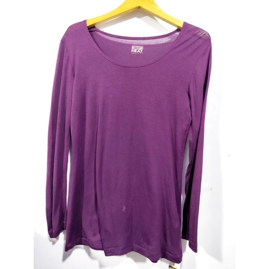 heat - atasan kaos wanita lengan panjang ungu