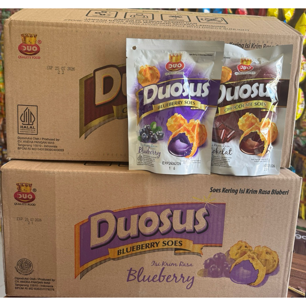 

Duosus soes coklat bluebery pouch 1 KARTON isi 30pcs
