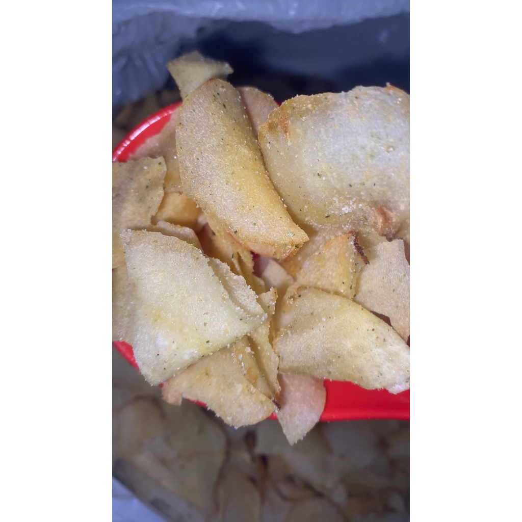 

ready keripik singkong asin manis daun jeruk