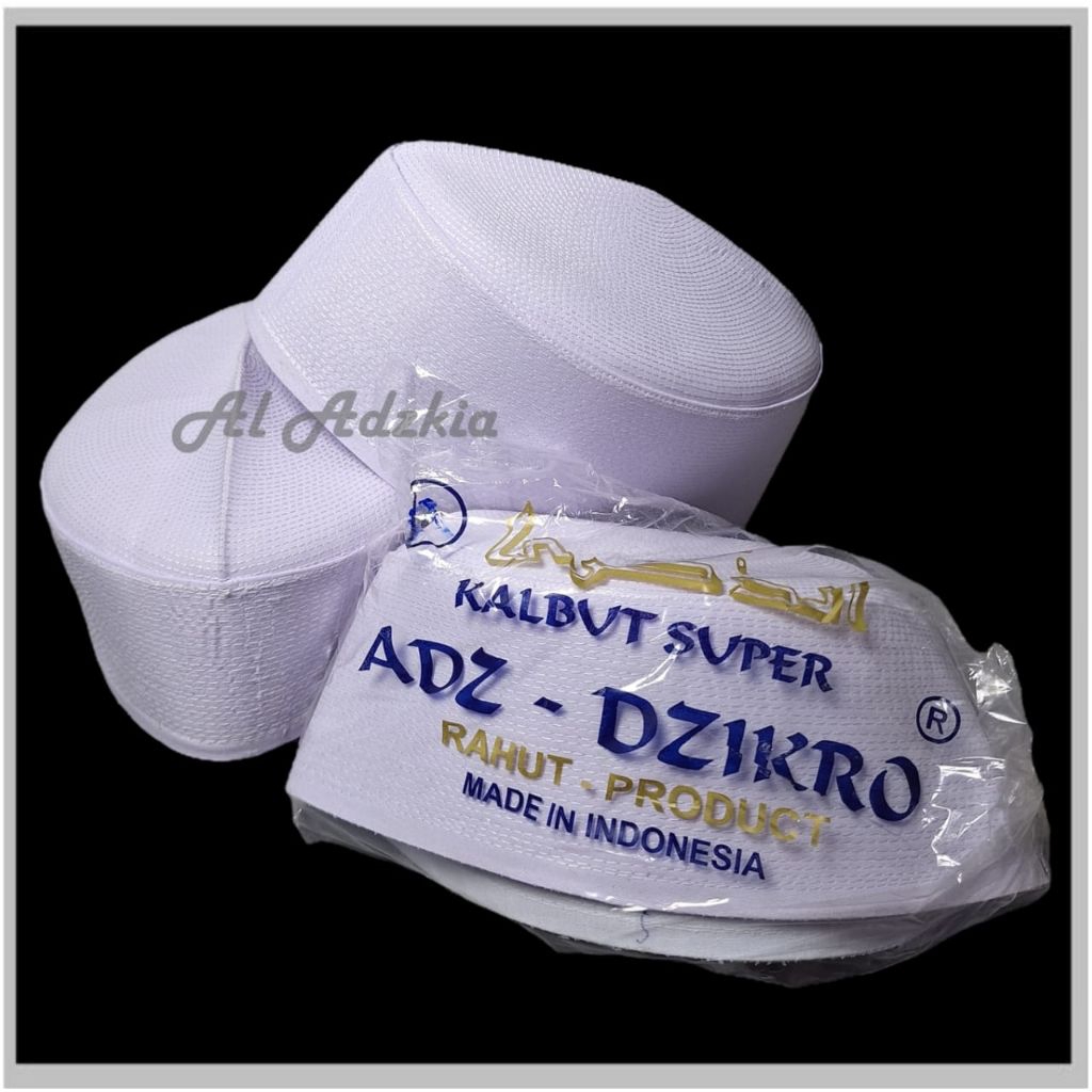 Peci Adz-Dzikro Kopiah Songkok Putih Haji Bahan Keras Tidak Lembek