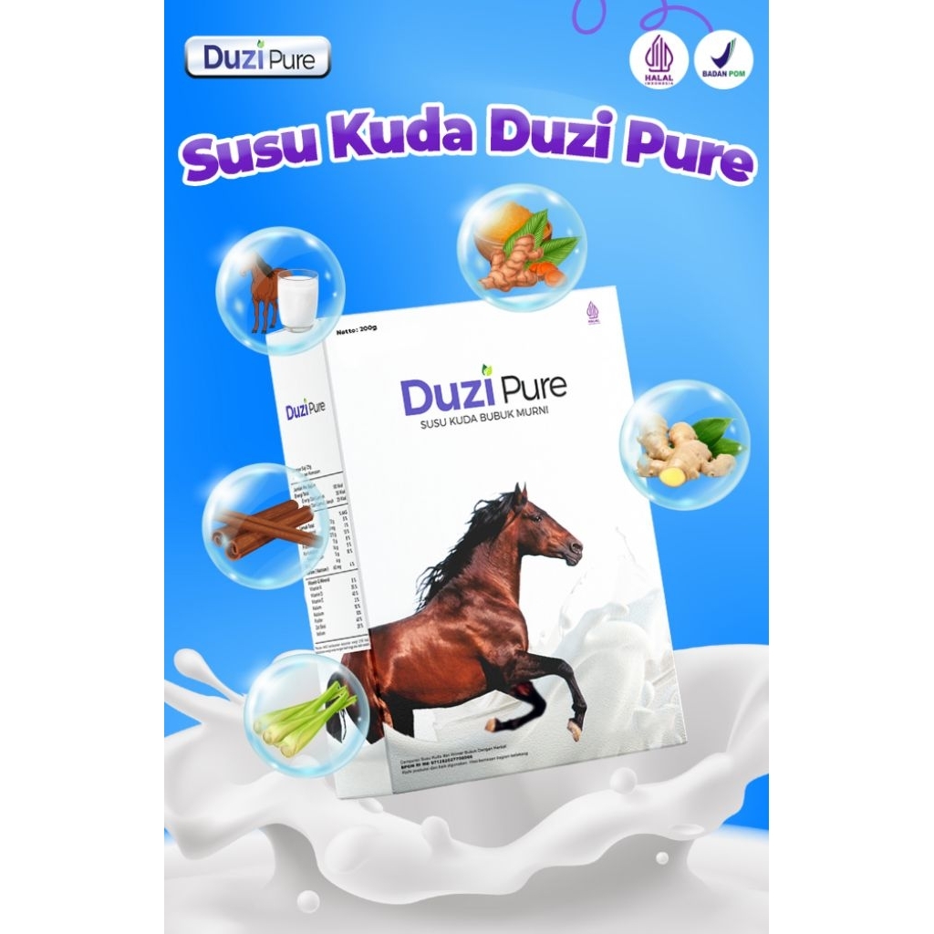 

Duzi Pure Susu Kuda Asli Bubuk Herbal Lombok [ 1 Box ]