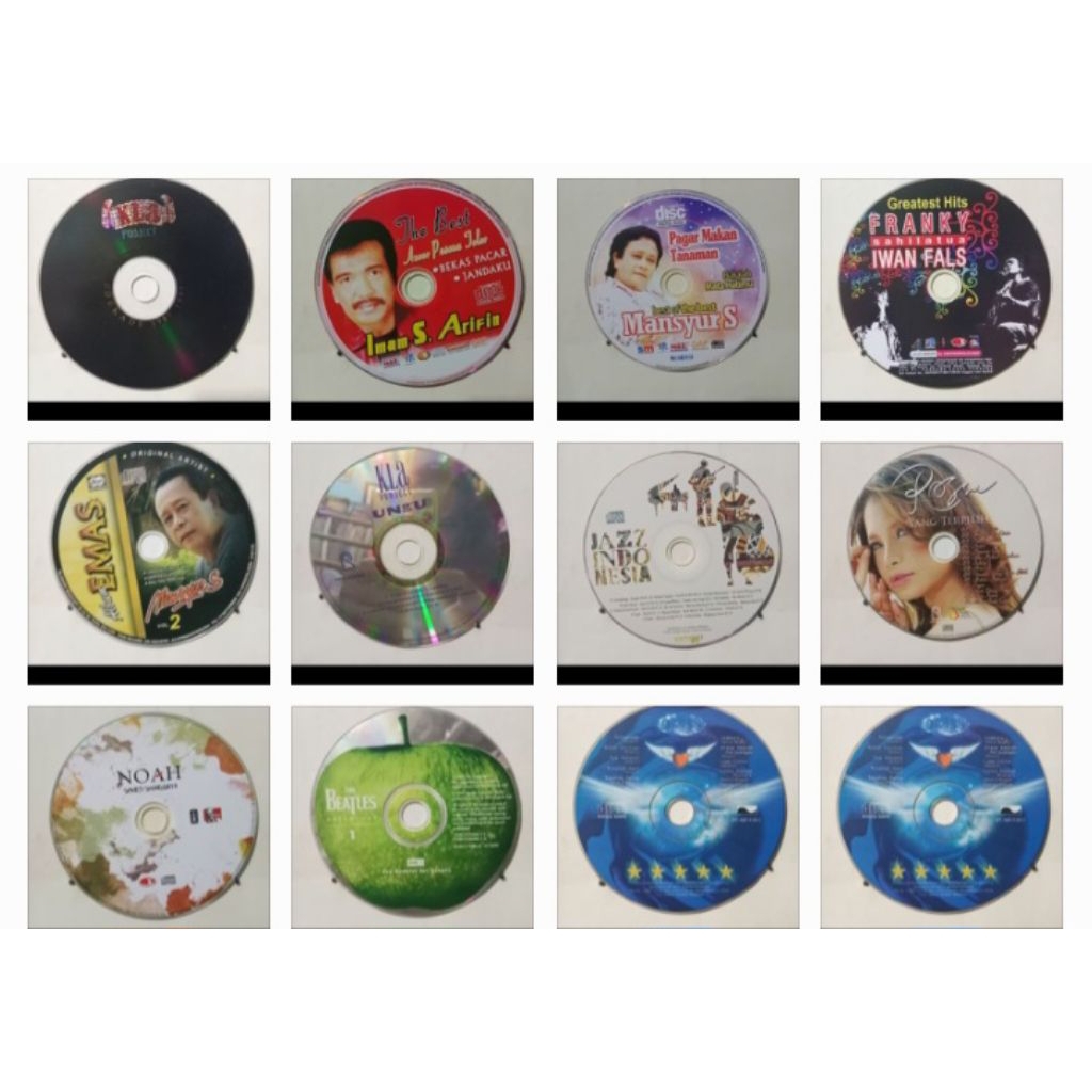 CD Musik Dewa January Christy Beatles DLL Tanpa Cover/Casing Original Baru/Bekas