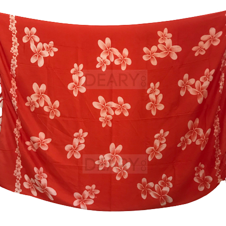 Kain Pantai Bali Motif Bunga Kamboja / Jepun Ukuran Standart 150CM x 110CM Bahan Rayon adem Rumbai |