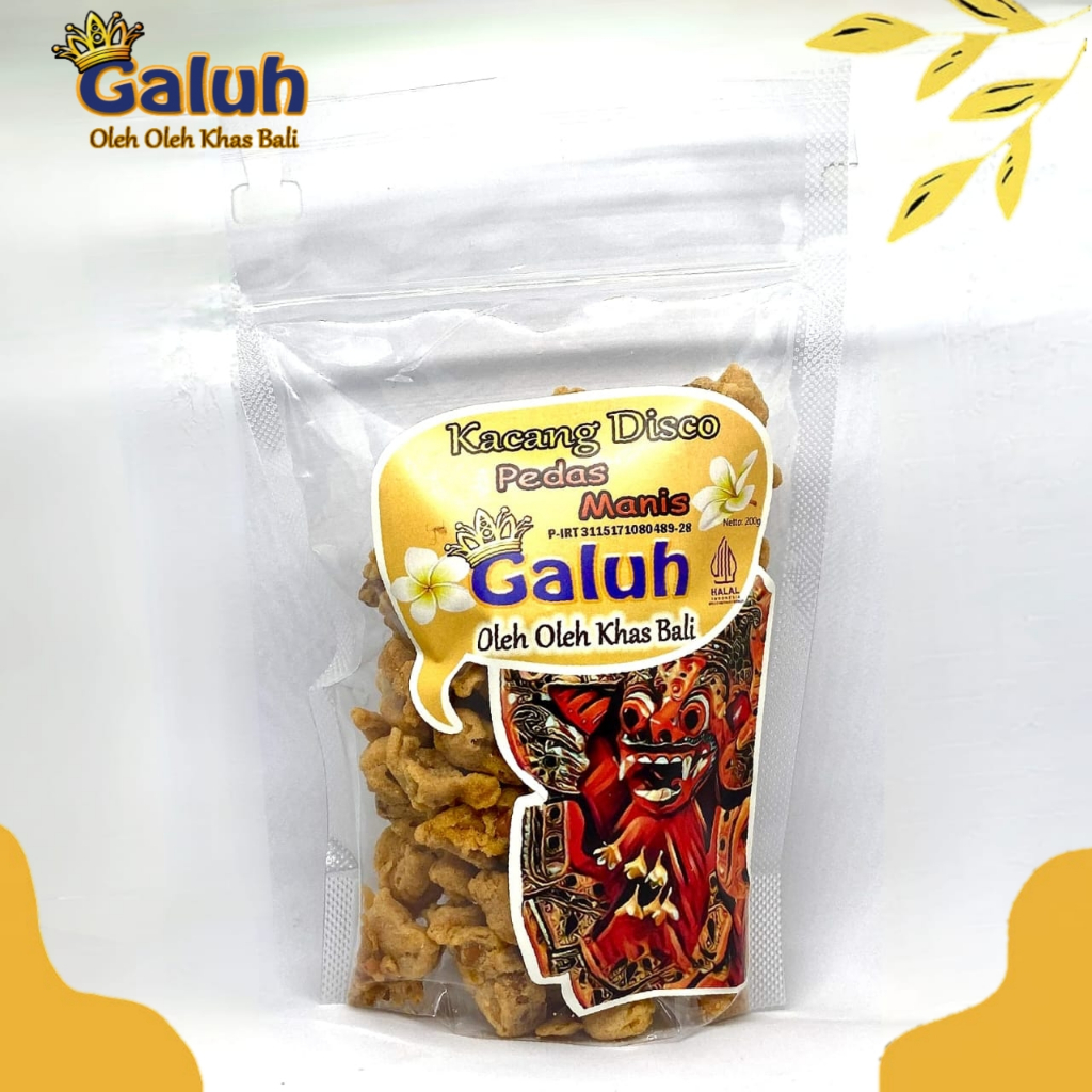 

Kacang Disco Pedas Manis Galuh 200g – Oleh Oleh Khas Bali, Cemilan Renyah Halal Jajanan Murah