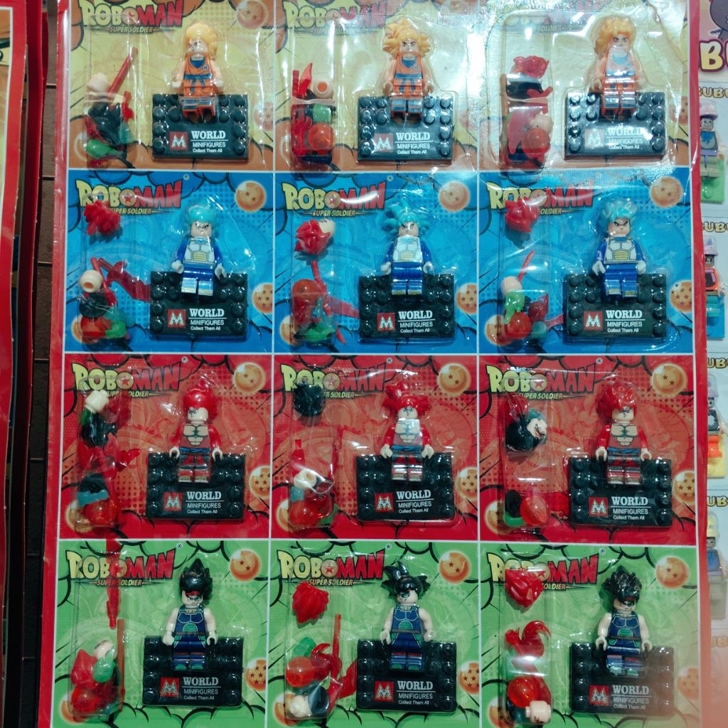 4pcs / mainan brick / mainan roboman / dragon ball