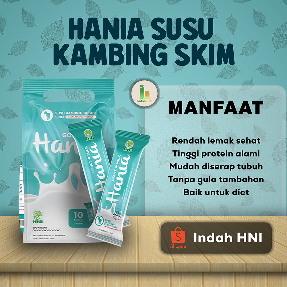 

Hania Susu Kambing Skim HNI HPAI – Tinggi Protein, 10 Pcs