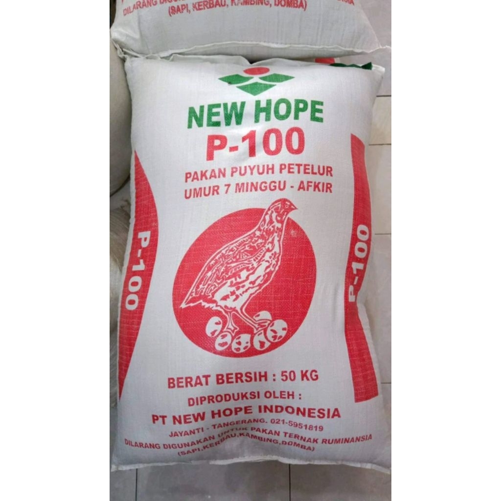 NEW HOPE PUYUH PETELUR P100 PAKAN UNGGAS 1KG