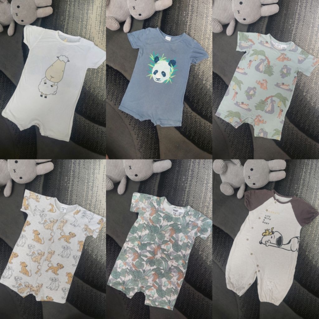 Takeall Preloved Romper BaaBaaSheepz Bonds Cotton On Disney Peanuts Snoopy