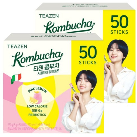 

(10 pcs) Teazen Kombucha Sicilia Pink Lemon tea detox Diet