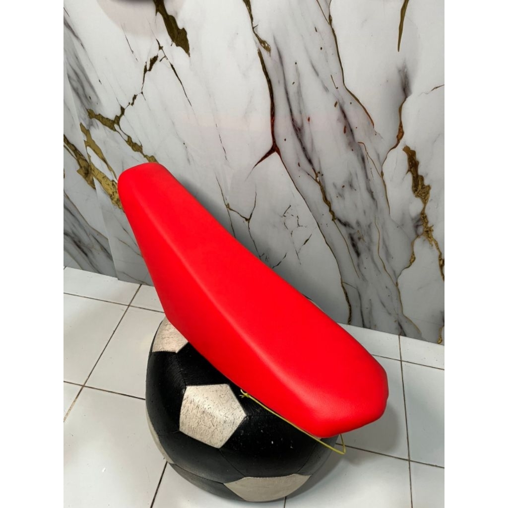 jok crf 150 kulit merah polos standar fulset,jok crf 150 merah polos standar fulset