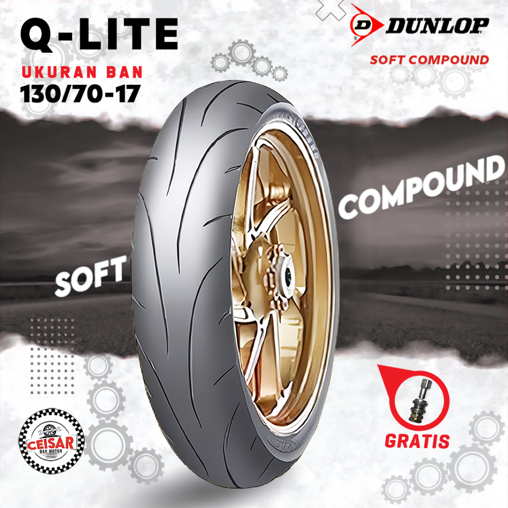 [PROMO MURAH] Ban Soft Compound Motor SPORT SUPERMOTO DUNLOP Q-LITE 130/70 Ring 17 Tubeless