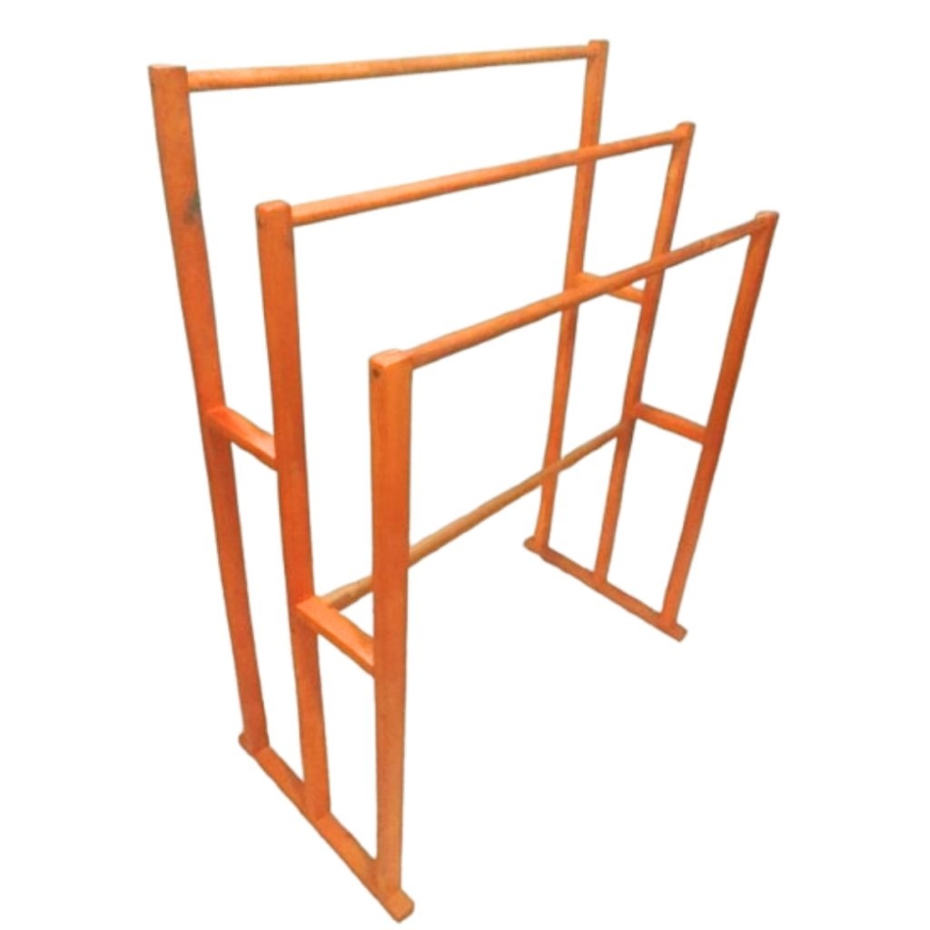 Gantungan Handuk Standing/Rak Pengering Handuk Kayu Berdiri Aesthetic