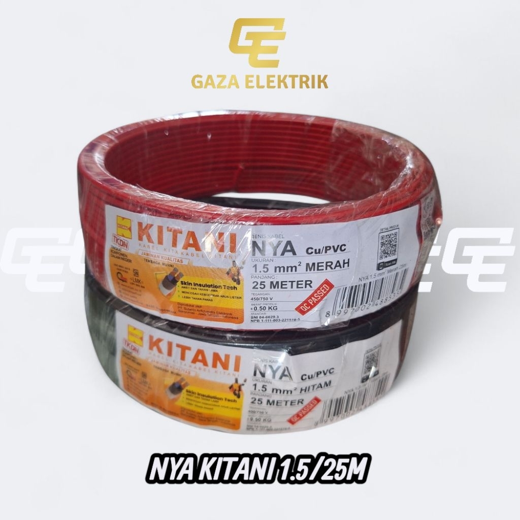 KABEL LISTRIK NYA KITANI 1.5MM PANJANG 25M