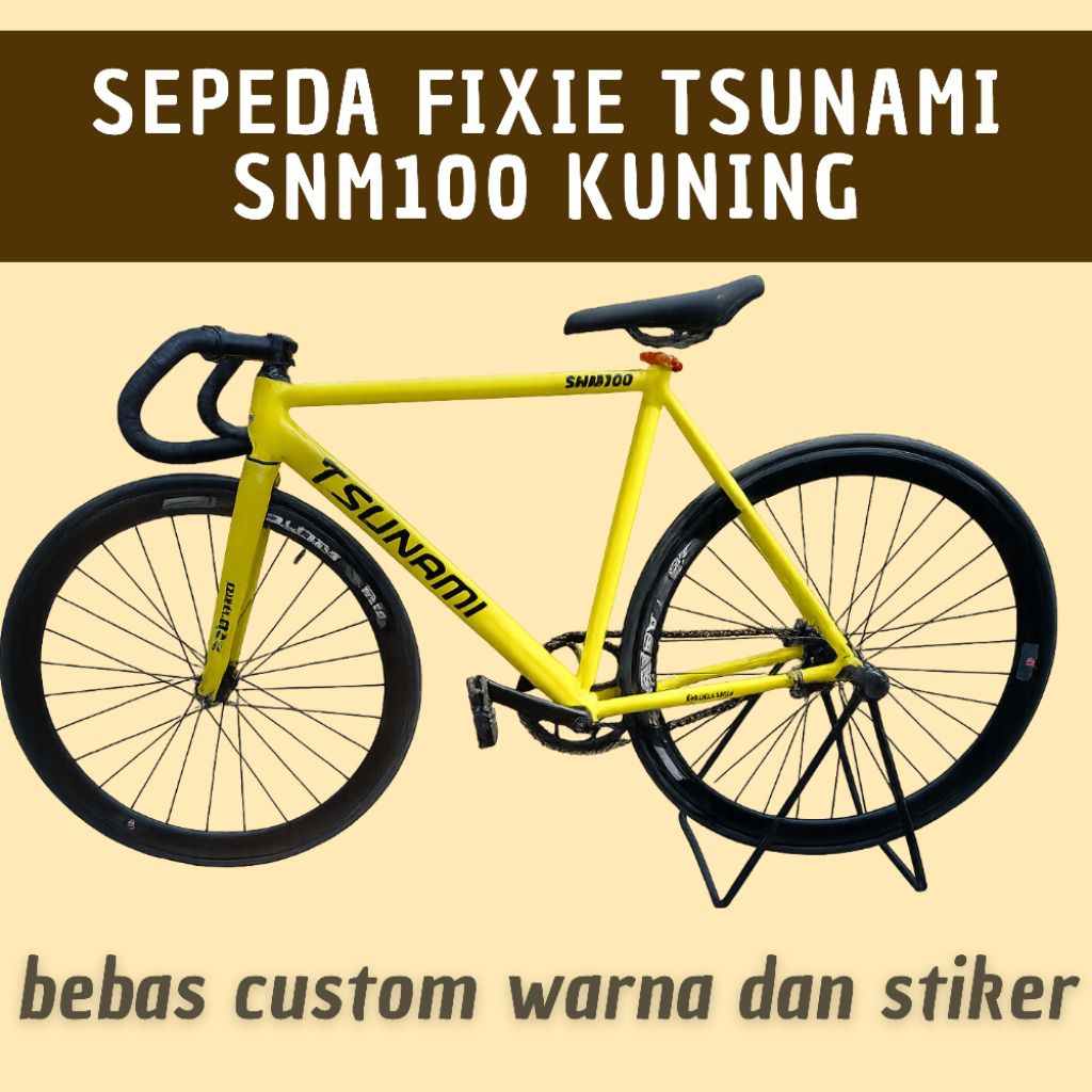 Sepeda Fixie Tsunami SNM100 Kuning