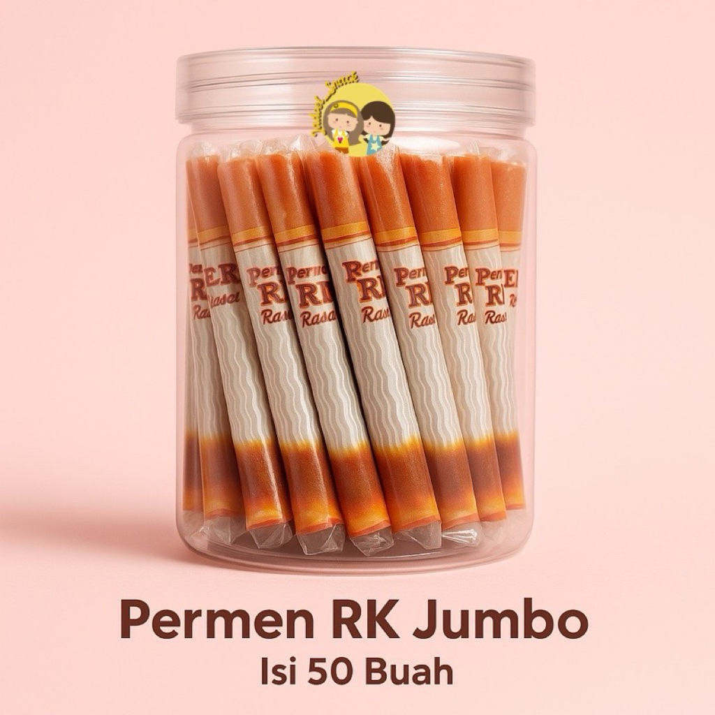

Permen RK JUMBO Toples Rasa Cokelat isi 50 Pcs By Jadoelsnack