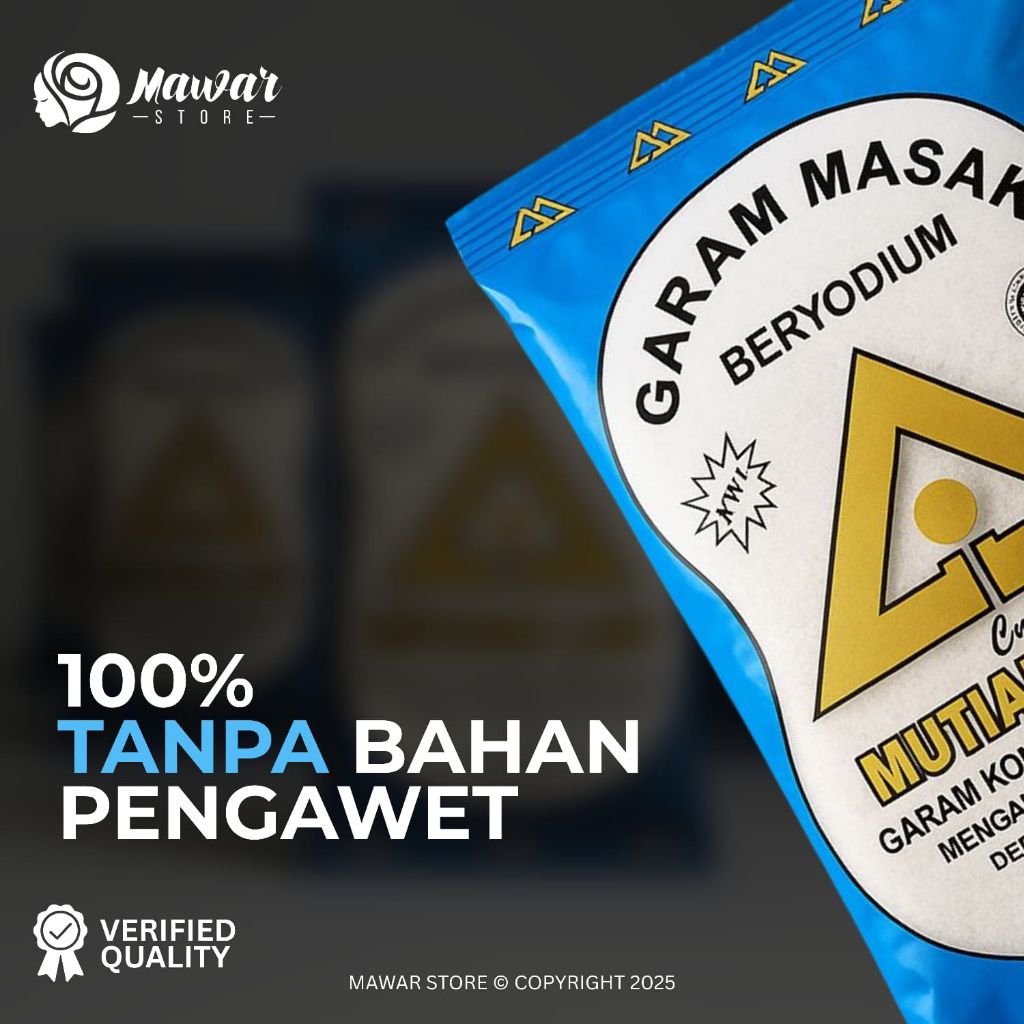 

10 Pcs Garam Galus Beryodium Cap Mutiara Laut 100 gr