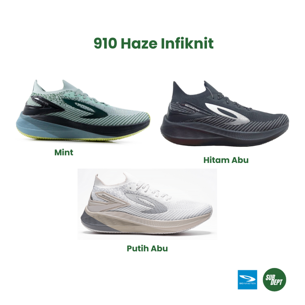 Sepatu Running Nineten 910 Haze Infiknit