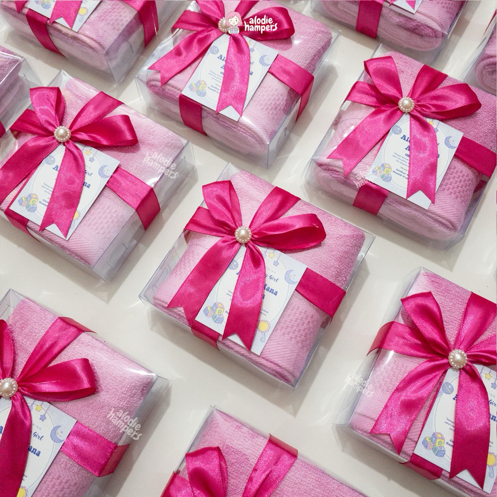 SOUVENIR HANDUK PACKING MIKA - SOUVENIR HANDUK - HAMPERS HANDUK - SOUVENIR PERNIKAHAN - SOUVENIR KEL