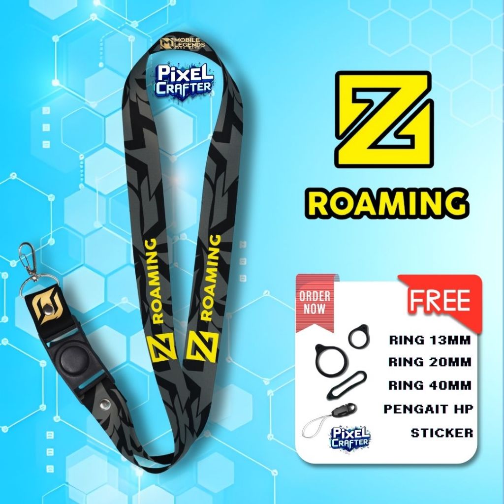 

LANYARD ROLE MLBB ROAMING/ROAMER | GANTUNGAN HP | GANTUNGAN P0D | GANTUNGAN KUNCI | GANTUNGAN ID CARD