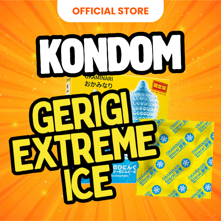 Okaminari Kondom Gerigii Tebal Ice 001 - Varian Eceran 1pcs