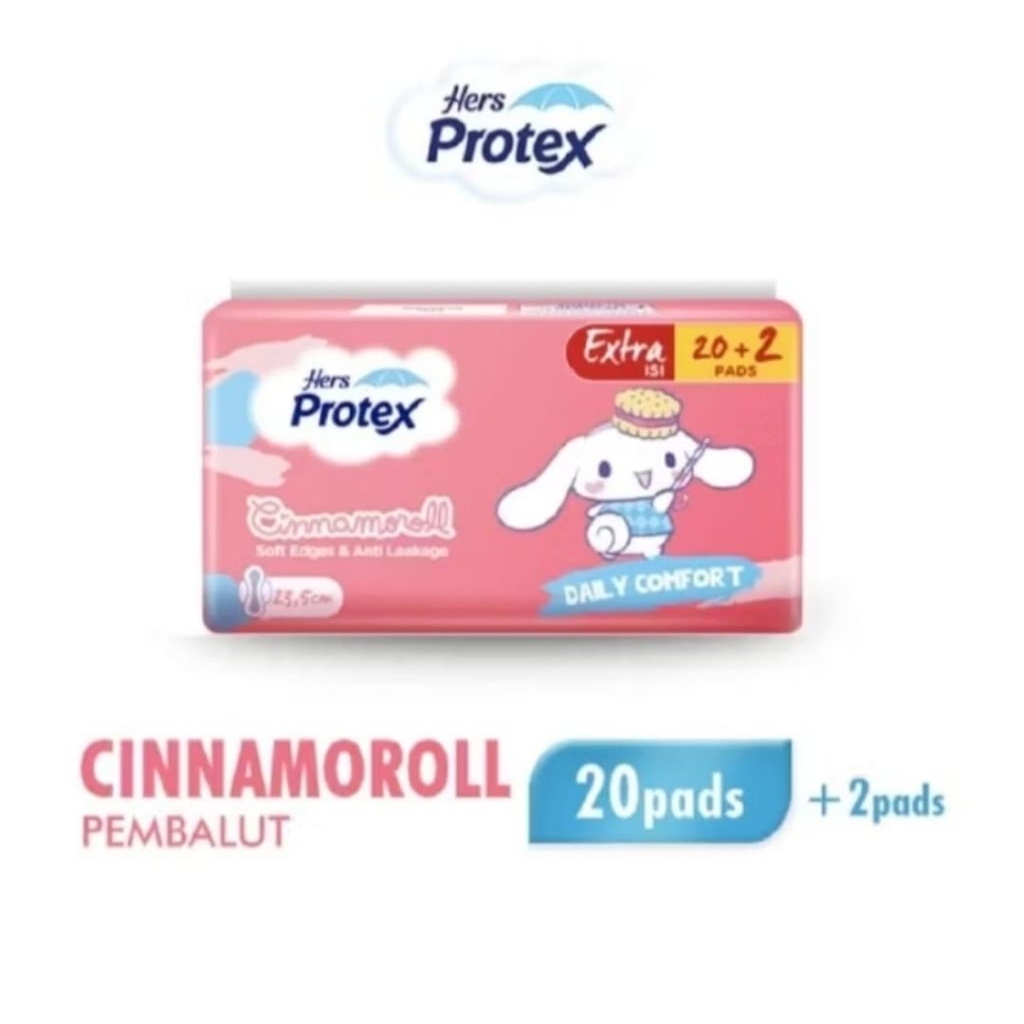 Pembalut hers Protex cinnamoroll wing isi 20 pads